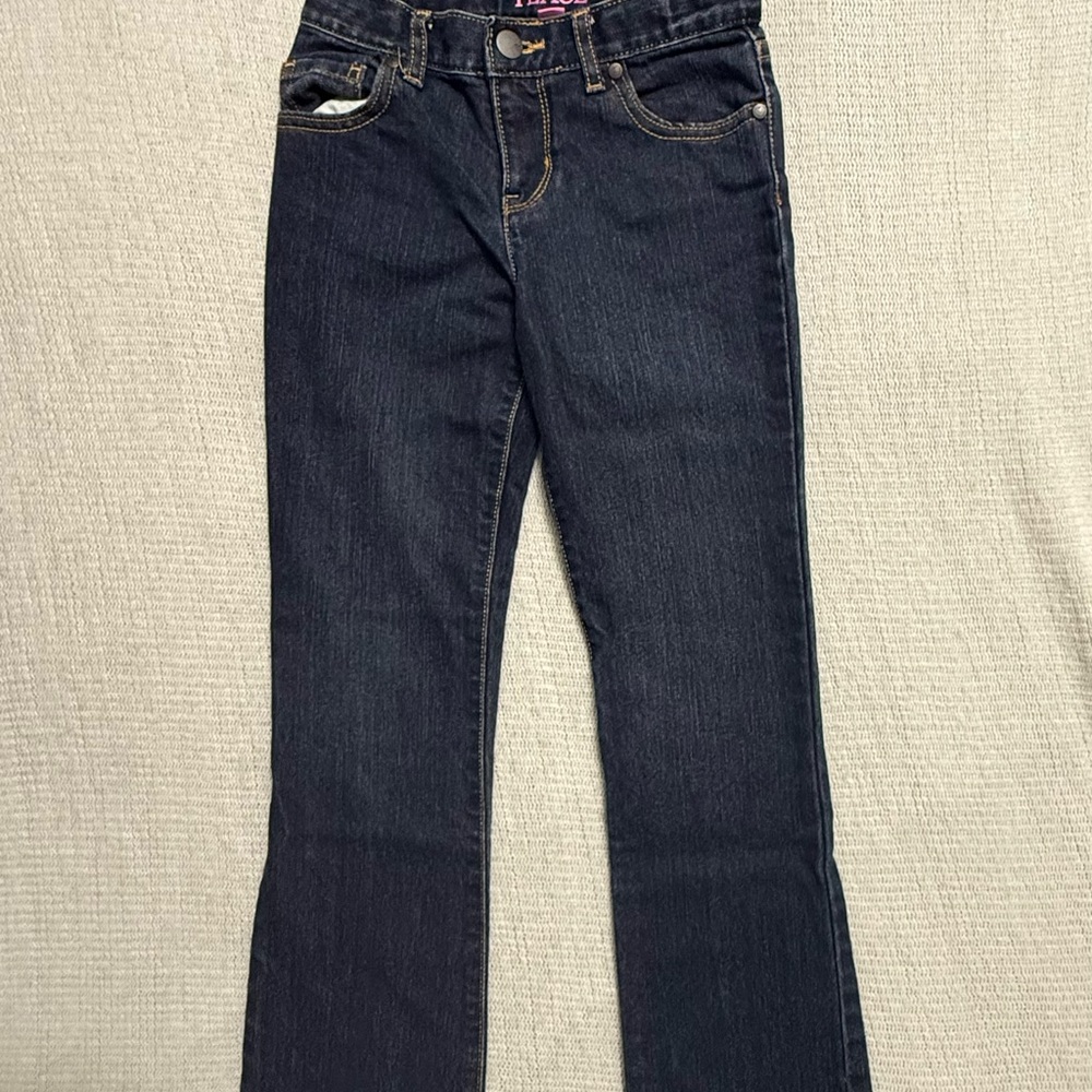 Place Girls Dark Blue Straight Leg Jeans